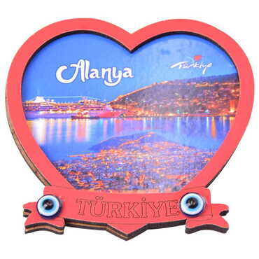 Toptan Alanya Temalı C Serisi Resimli Ahşap Magnet 90x120 mm - 76