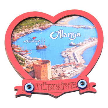 Toptan Alanya Temalı C Serisi Resimli Ahşap Magnet 90x120 mm - 77