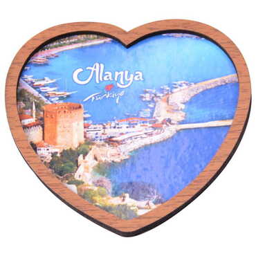 Toptan Alanya Temalı C Serisi Resimli Ahşap Magnet 90x120 mm - 85