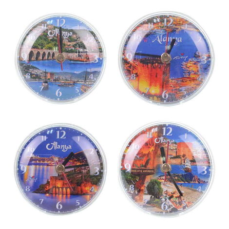 Toptan Alanya Temalı Myros Plastik Saat Magnet - 3