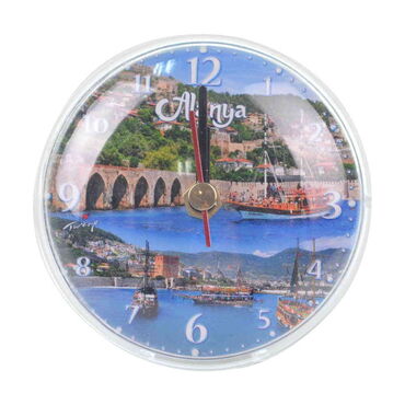 Toptan Alanya Temalı Myros Plastik Saat Magnet - 4