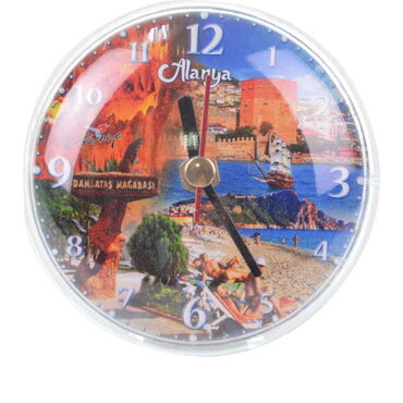 Toptan Alanya Temalı Myros Plastik Saat Magnet - 5