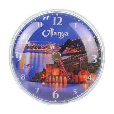 Toptan Alanya Temalı Myros Plastik Saat Magnet - 6