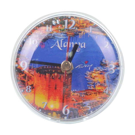 Toptan Alanya Temalı Myros Plastik Saat Magnet - 7