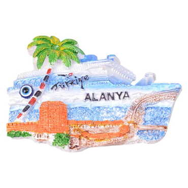 Toptan Alanya Temalı Polyester Magnet - 5