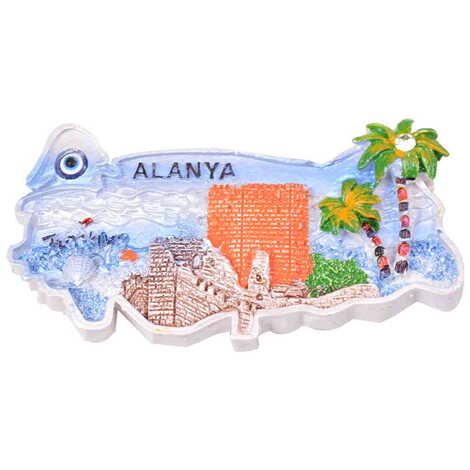 Toptan Alanya Temalı Polyester Magnet - 29