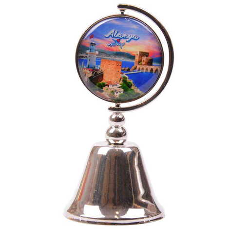 Alanya Themed Collectible Souvenir Metal Bell 44x90 mm - 3