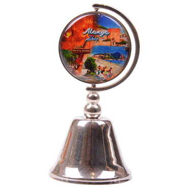 Alanya Themed Collectible Souvenir Metal Bell 44x90 mm - 4