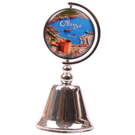 Alanya Themed Collectible Souvenir Metal Bell 44x90 mm - 5