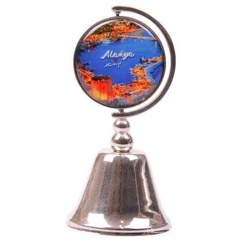 Alanya Themed Collectible Souvenir Metal Bell 44x90 mm - 7