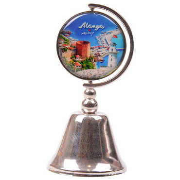 Alanya Themed Collectible Souvenir Metal Bell 44x90 mm - 8