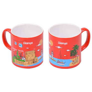 Alanya Themed Customised Serigraphy Printed Ceramic Mug 82x90 mm - 5