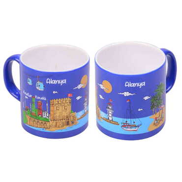 Alanya Themed Customised Serigraphy Printed Ceramic Mug 82x90 mm - 8