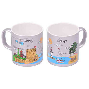 Alanya Themed Customised Serigraphy Printed Ceramic Mug 82x90 mm - 10