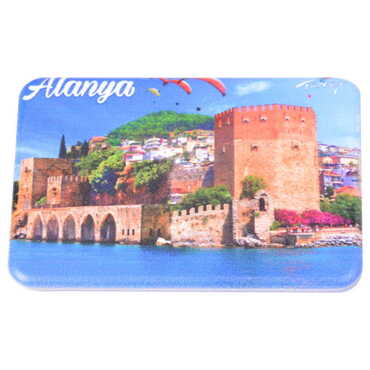 Alanya Themed Customised UV Printed Plastic Base Rectangle Fridge Magnet 80x50 mm - 4