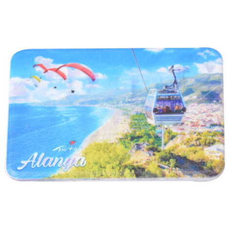 Alanya Themed Customised UV Printed Plastic Base Rectangle Fridge Magnet 80x50 mm - 5