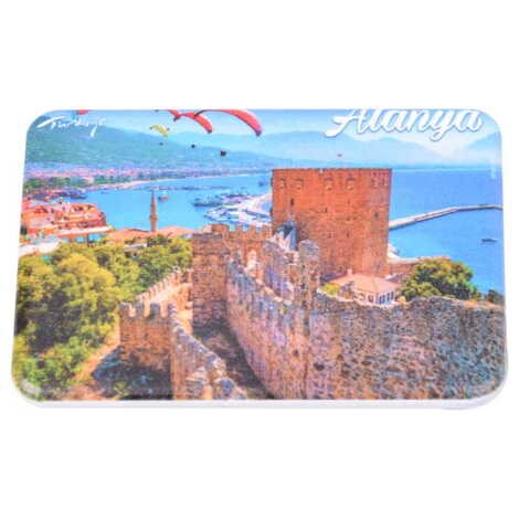 Alanya Themed Customised UV Printed Plastic Base Rectangle Fridge Magnet 80x50 mm - 7