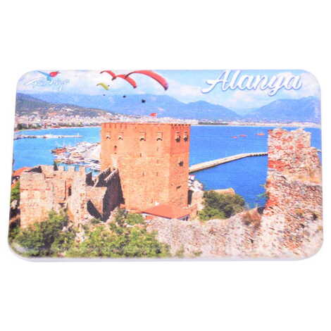 Alanya Themed Customised UV Printed Plastic Base Rectangle Fridge Magnet 80x50 mm - 8