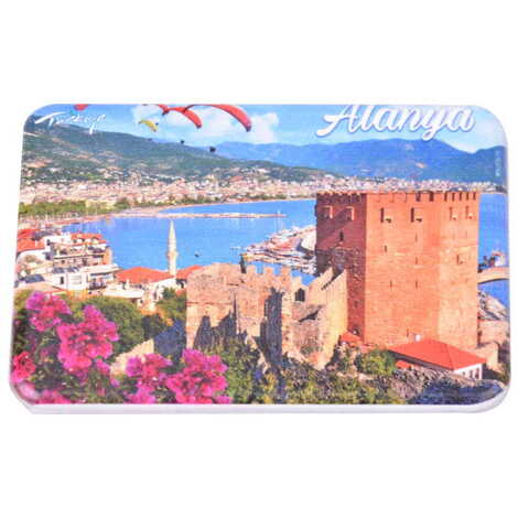 Alanya Themed Customised UV Printed Plastic Base Rectangle Fridge Magnet 80x50 mm - 9