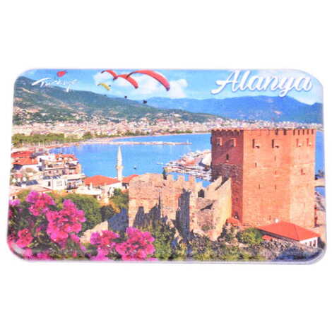 Alanya Themed Customised UV Printed Plastic Base Rectangle Fridge Magnet 80x50 mm - 12