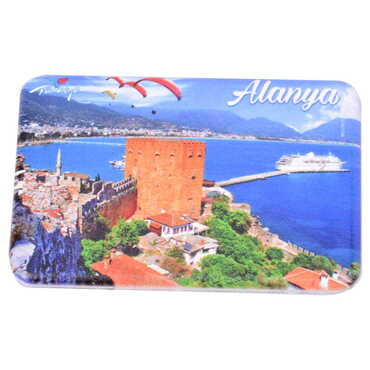 Alanya Themed Customised UV Printed Plastic Base Rectangle Fridge Magnet 80x50 mm - 15