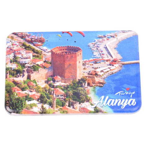 Alanya Themed Customised UV Printed Plastic Base Rectangle Fridge Magnet 80x50 mm - 16