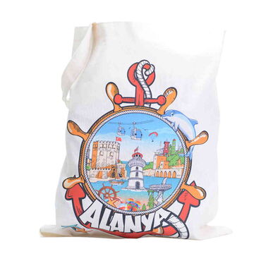 Alanya Themed Digital Printed Tote Bag 35x40 cm - 4