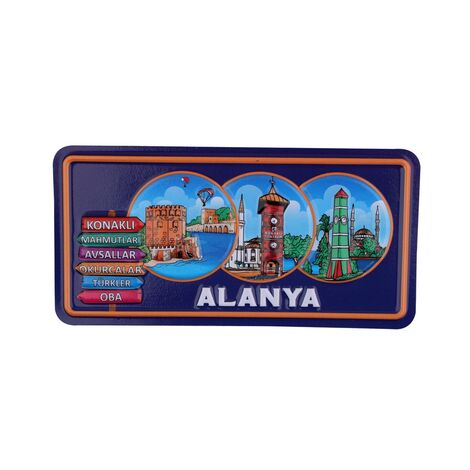 Alanya Themed Embossed Pvc Oppression Fridge Magnet - 9