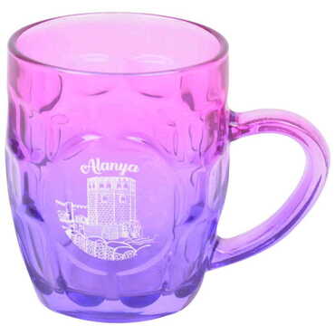 Alanya Themed Glass Mug - 6