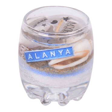 Alanya Themed Glass Transparent Gel Candle - 3