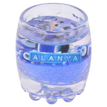 Alanya Themed Glass Transparent Gel Candle - 4