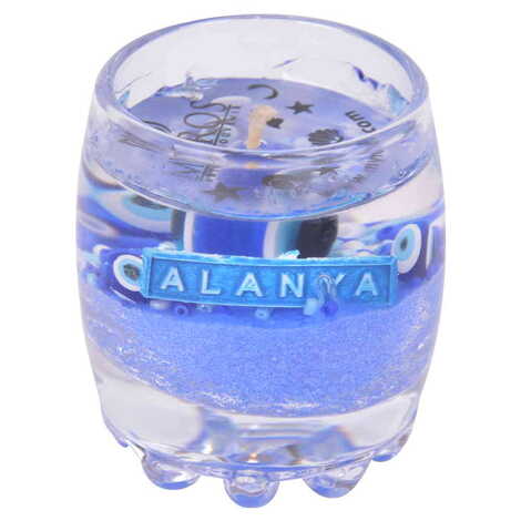 Alanya Themed Glass Transparent Gel Candle - 4