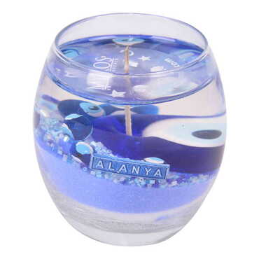 Alanya Themed Glass Transparent Gel Candle - 4