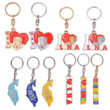 Alanya Themed Metal Customised Enamel Keychain - 2