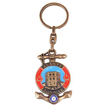 Alanya Themed Metal Customised Enamel Keychain - 17