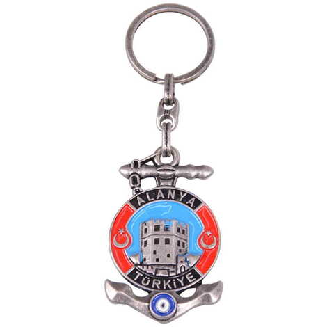 Alanya Themed Metal Customised Enamel Keychain - 18