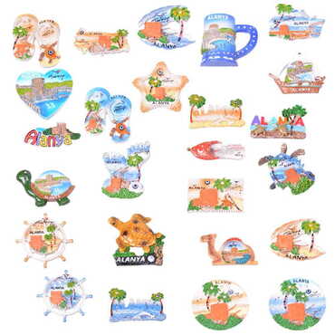 Alanya Themed Polyester Fridge Magnet - 2