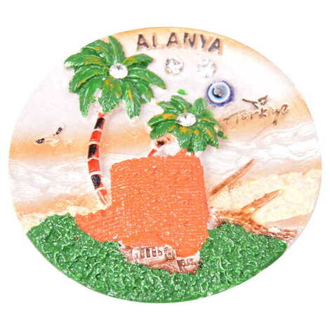 Alanya Themed Polyester Fridge Magnet - 14