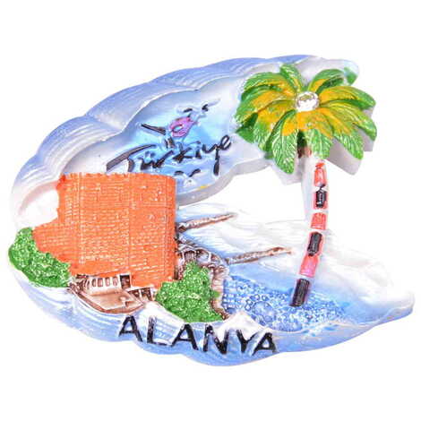 Alanya Themed Polyester Fridge Magnet - 18