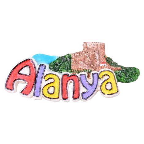 Alanya Themed Polyester Fridge Magnet - 19