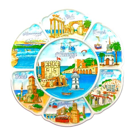 Alanya Themed Polyester Printed Fridge Magnet - 4