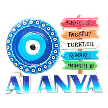 Alanya Themed Polyester Printed Fridge Magnet - 5