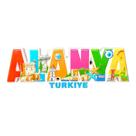 Alanya Themed Polyester Printed Fridge Magnet - 6