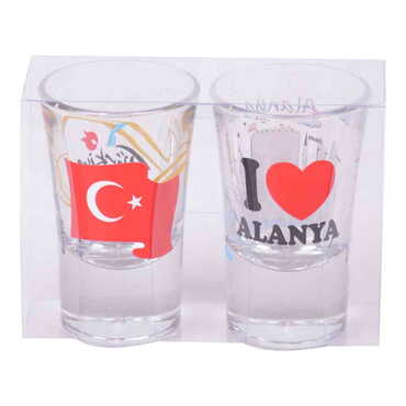 Alanya Themed Shot Glass Set of 2 Pcs - 3