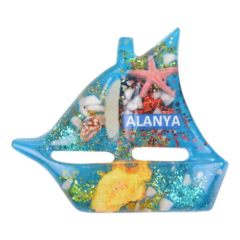 Alanya Themed Transparent Polyester Photo Fridge Magnet - 5