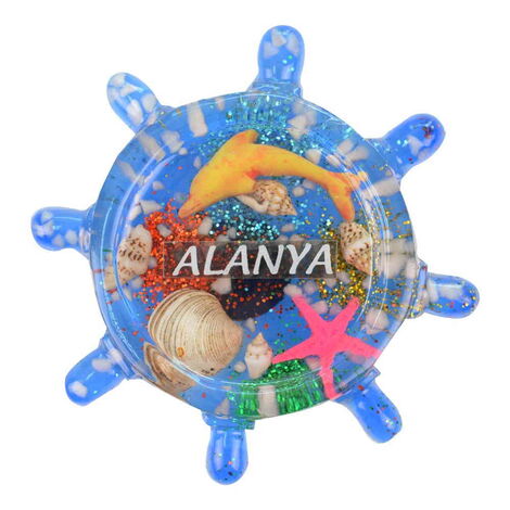 Alanya Themed Transparent Polyester Photo Fridge Magnet - 8