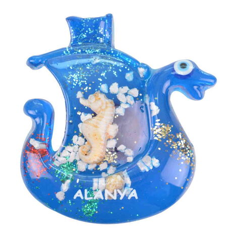 Alanya Themed Transparent Polyester Photo Fridge Magnet - 9