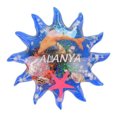 Alanya Themed Transparent Polyester Photo Fridge Magnet - 10