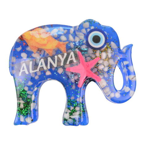 Alanya Themed Transparent Polyester Photo Fridge Magnet - 24