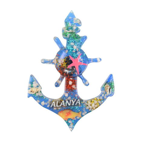 Alanya Themed Transparent Polyester Photo Fridge Magnet - 28